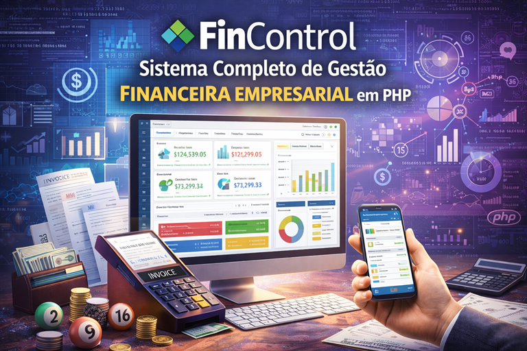 FinControl - Sistema Completo de Gestão Financeira Empresarial em PHP
